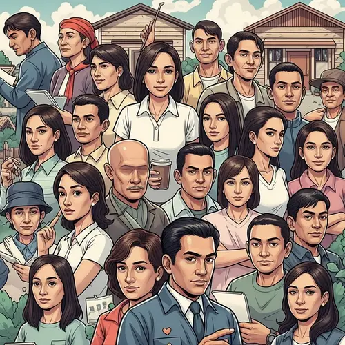 Filipino Community Uplifting Neighborhood in Vibrant Colors