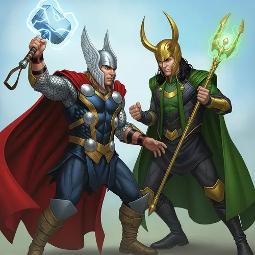 Loki vs Thor: Battle of Strength and Wit