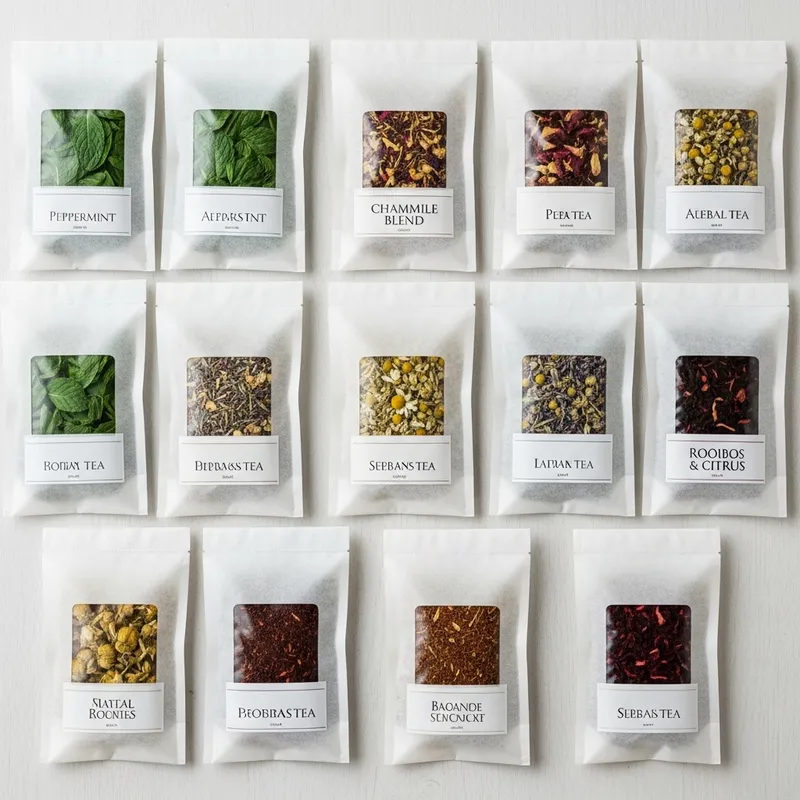 Premium Herbal Tea Sachets with Clear Windows