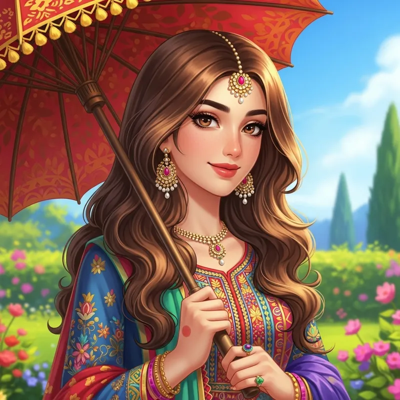 Beautiful South Asian Girl in Traditional Attire