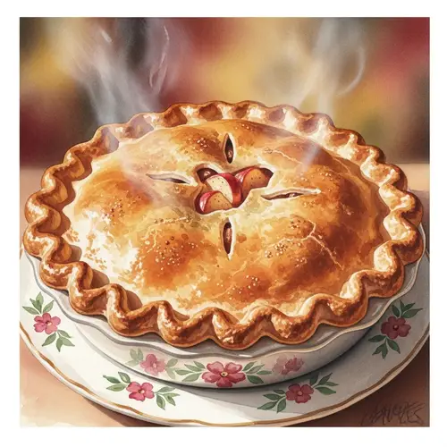 Homemade Apple Pie | Vintage Ceramic Pie Dish | Baking Comfort