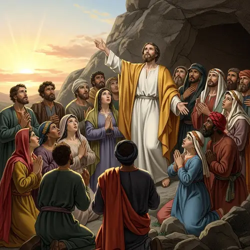 Resurrection Miracle: Multicultural Scene of Awe