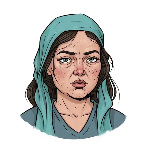 Unique Middle Eastern Woman Illustration | Unconventional Beauty