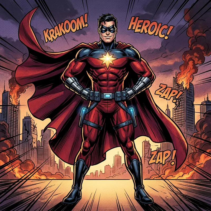 Superhero Comic Photo Booth Style Preview