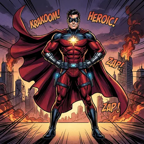 Superhero Comic Photo Booth Style Preview