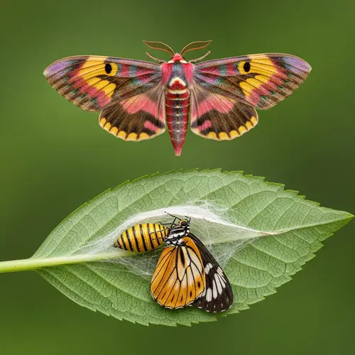 Vibrant Moth with Butterfly Wings | Nature Paradox
