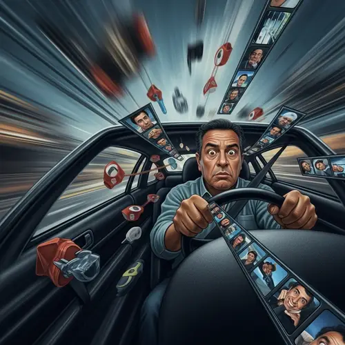 Excessive Speed in 4D: Reckless Driver Unleashed