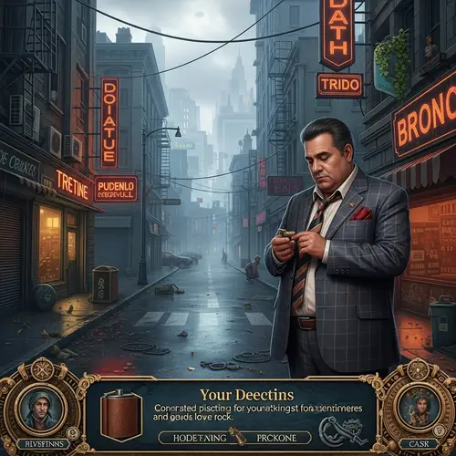 Moody Detective-Themed Game in Fictional City