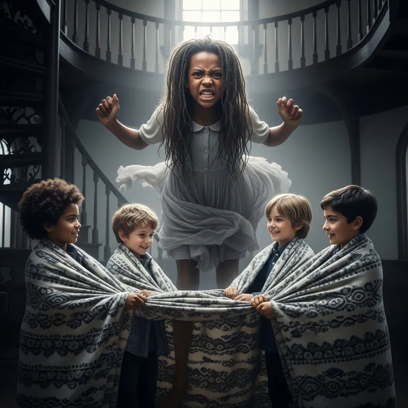 African American Girl Spirit Angered by Boys at Lighthouse African American Girl Spirit Angered by Boys at Lighthouse