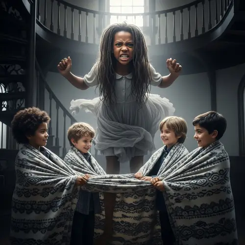 Spectral African American Girl Spirit | Lighthouse Scene