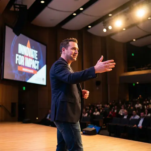 Dynamic Keynote Speaker on Stage