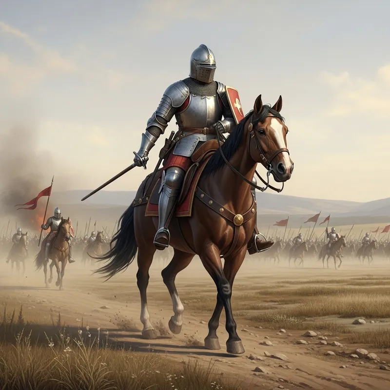 European Knight Deserting Battle - A Brave Choice