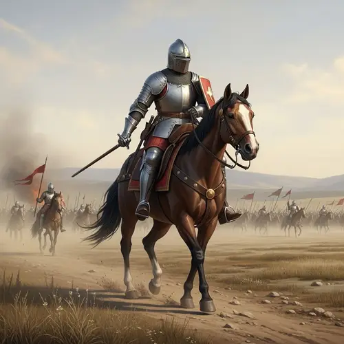 European Knight Deserting Battle - A Brave Choice