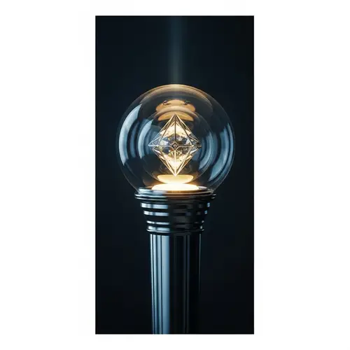 Kpop-Inspired Y2K Lightstick with Diamond Glow