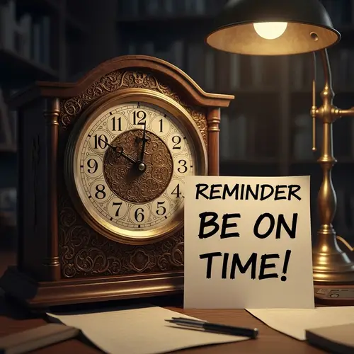 Be On Time - Antique Clock at Midnight