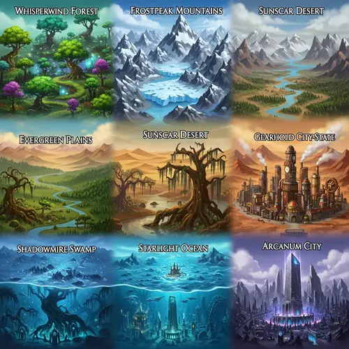 Explore the Magical Regions of Eldoria