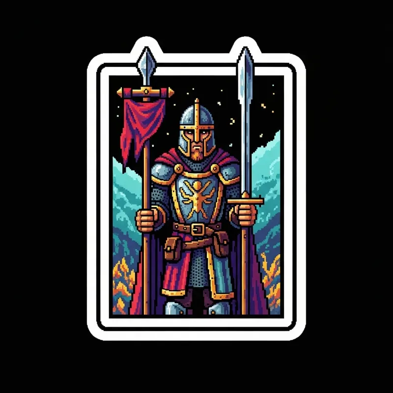 Elden Ring Pixel Art Sticker | Bold, Vibrant Design Elden Ring Pixel Art Sticker | Bold, Vibrant Design