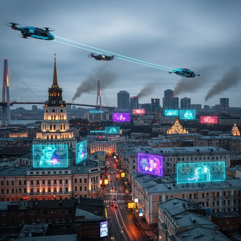 Cyberpunk Vladivostok: Futuristic Cityscape in Russia Cyberpunk Vladivostok: Futuristic Cityscape in Russia