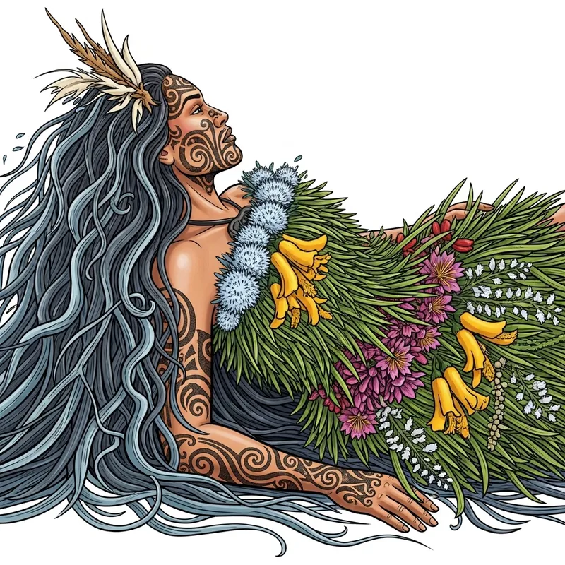 Papatūānuku T-shirt Design: Māori Earth Mother Art