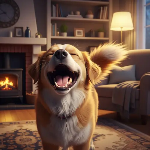 Joyful Dog Singing Melodiously