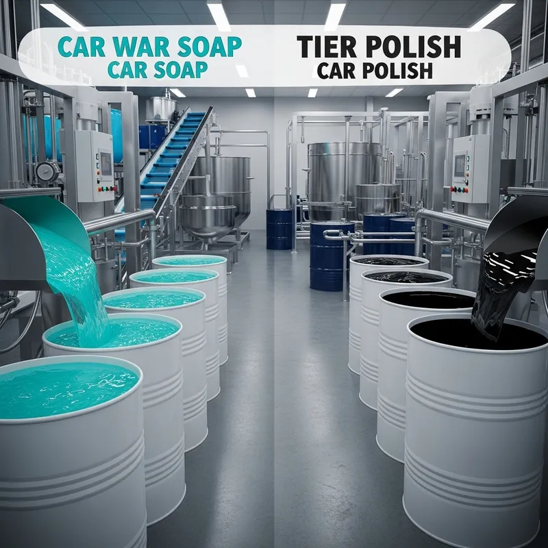 Efficient Carwash Soap & Tyre Polish Manufacturing Process