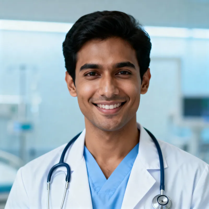 Professional Healthcare Headshot: Diverse Male Doctor