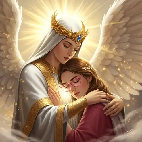 Divine Embrace and Gentle Light | Celestial Atmosphere