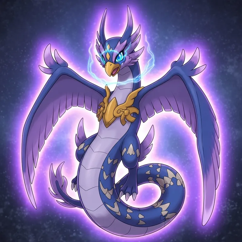 Mythological Giant Flying Legendary Beast - Cartoon Style Design