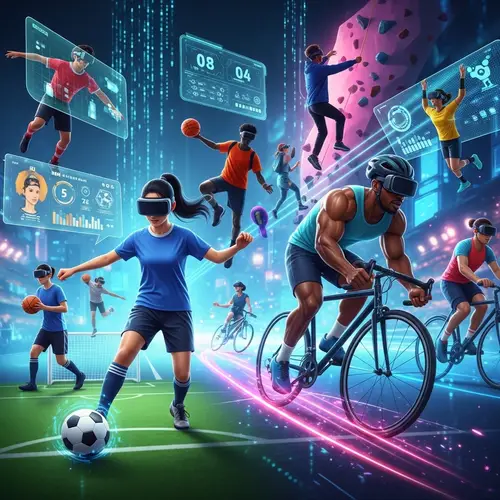 Vibrant Metaverse Virtual Reality Sports Illustration