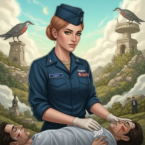 Resilient U.S. Navy Corpsman in Fantastical Landscape - LIVELY