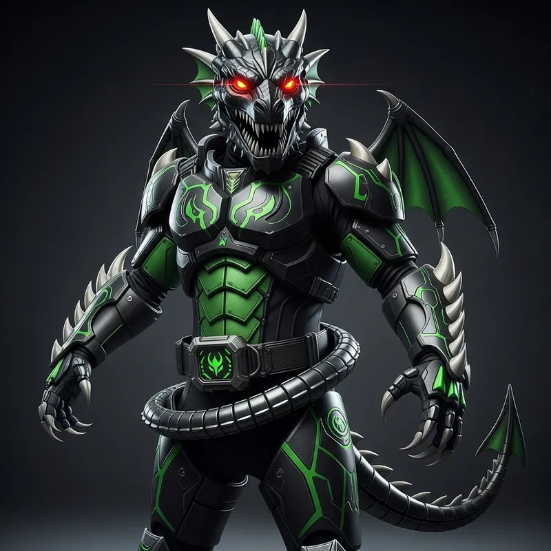 Futuristic Kamen Rider Dragon Power Suit | High-Tech Gear