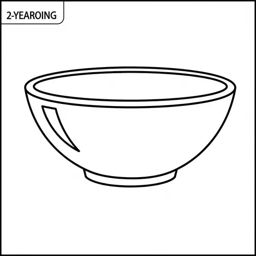 Simple Bowl Coloring Page for Toddlers