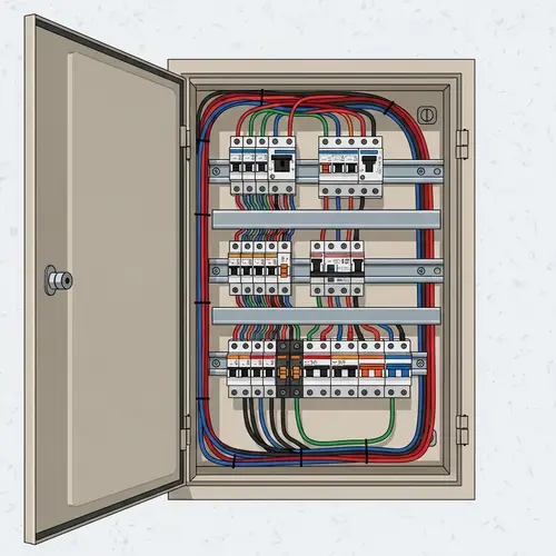 Vectored Electrical Panel Illustration