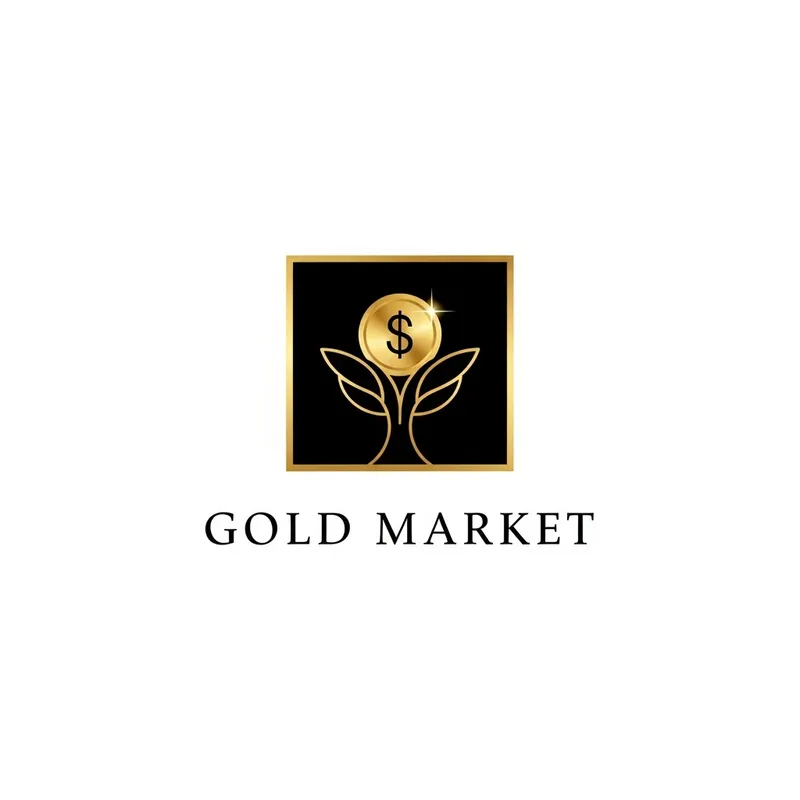 Sophisticated Gold Market App Logo Design