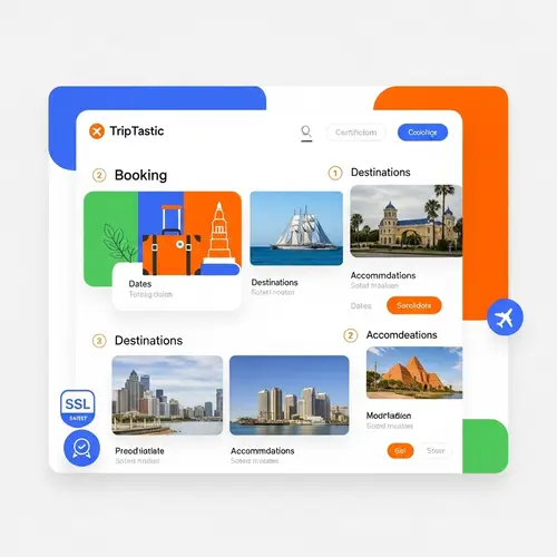 Minimalist Graphic Design for TripTastic | Intuitive Booking Interface