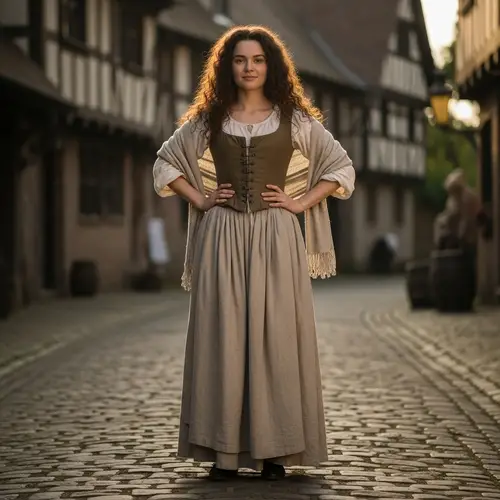 Carol - Young Woman with Resilient Expression in Traditional Outfit
