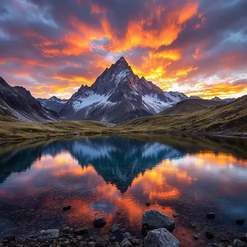 Stunning Mountain Sunrise Landscape Photography