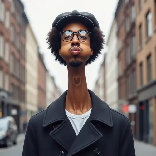 Unique Black Man with Afro Hair and Goatee | Agile and Kind Personality