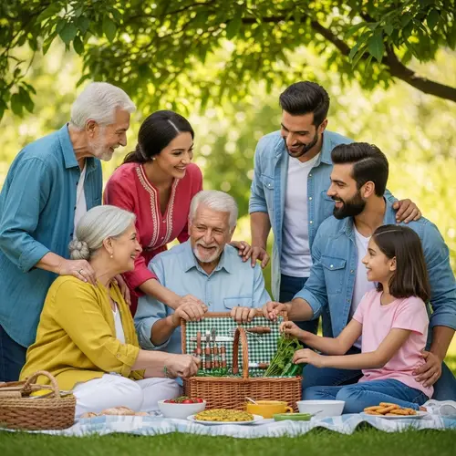 Persian Family Picnic for Sizdah Bedar Celebration