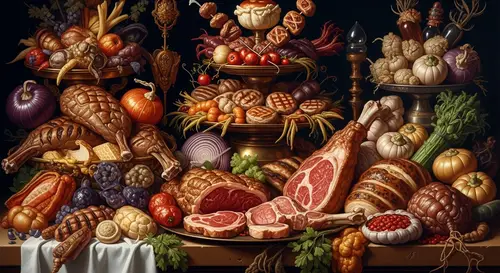 Renaissance-Inspired Banquet: Grilled Meats & Vegetables