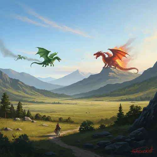 Majestic Dragons: Awe-Inspiring Encounter in the Sky