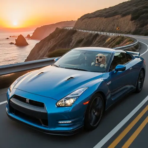 Nissan GT-R Driven by Dog