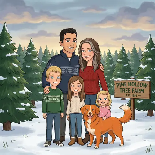 Create a Cartoon Family for Christmas