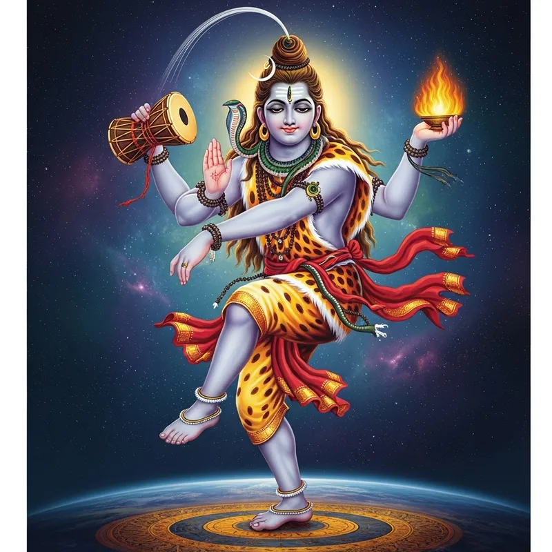 Lord Shiva Dance - A Divine Cosmic Performance