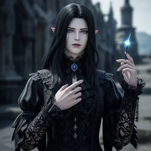 Gothic Elegance: Enchanting Character Portraits