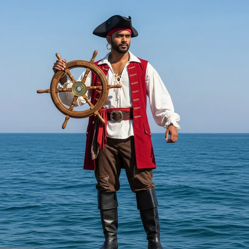 Pirate Costume for South Asian Man