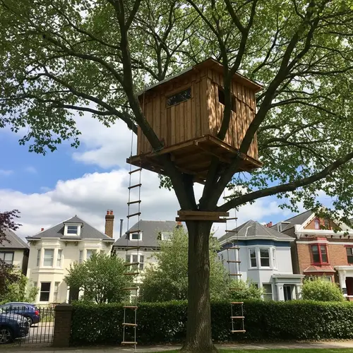 Charming Treehouse in a Neighborhood Setting