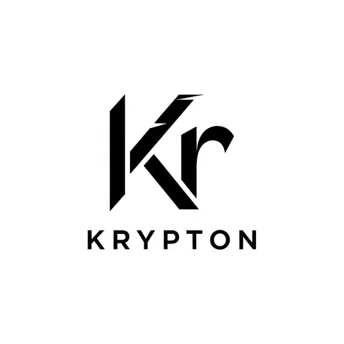 Modern Krypton Logo Design - Minimalist Vector Art