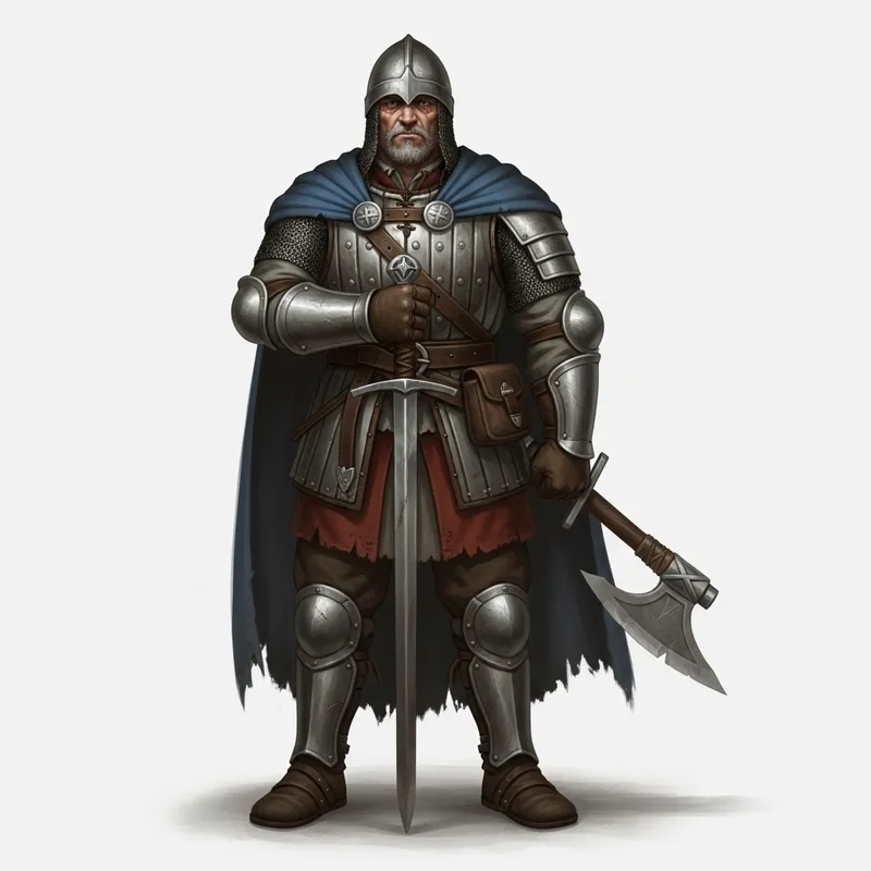 Mature Masculine Medieval Warrior Character Design