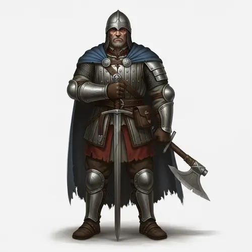 Medieval Male Warrior Character | Strong Fighter Design